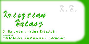krisztian halasz business card